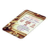 3D Golden Floral Botanischer Rahmen Magnet (Linke Seite)