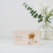 3D Goldene Rose Visitenkarte (Stehend Vorderseite)