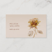 3D Goldene Rose Visitenkarte (Vorderseite)