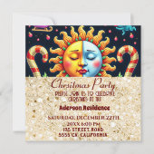 3d Goldener Weihnachtsbaum| Goldenes Weihnachtsfes Einladung (Vorderseite)