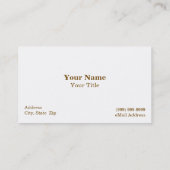 3D Goldenes Haus Visitenkarte (Rückseite)