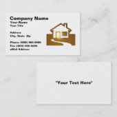 3D Goldenes Haus Visitenkarte (Vorne/Hinten)