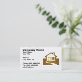 3D Goldenes Haus Visitenkarte (Stehend Vorderseite)