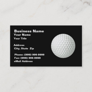 3D Golf Ball (auf Black BG) Visitenkarte