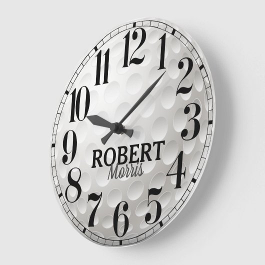 3D | Golf Ball Golfer Große Uhr (Winkel)