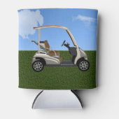 3D Golf Cart auf Gras Dosenkühler (Vorderseite)