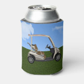 3D Golf Cart auf Gras Dosenkühler (Kanne Rückseite)