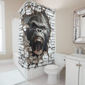 3D Gorilla Wall Break - Paradies für Kletterhexen: Duschvorhang (Beispiel)