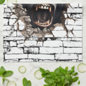 3D Gorilla Wall Break - Paradies für Kletterhexen: Geschirrtuch (Gefaltet)