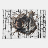3D Gorilla Wall Break - Paradies für Kletterhexen: Geschirrtuch (Horizontal)