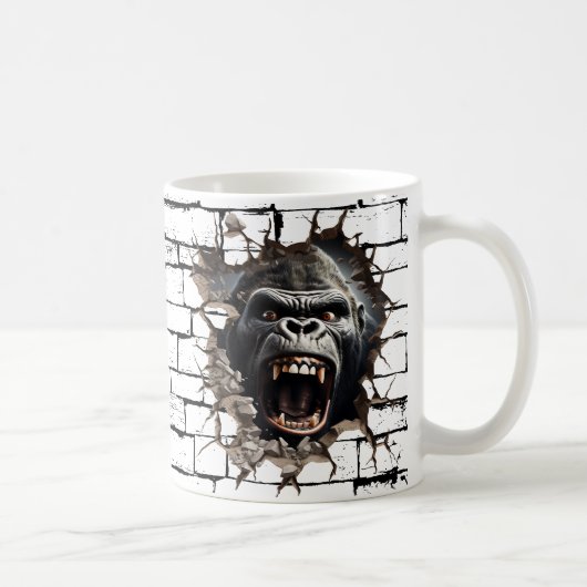 3D Gorilla Wall Break - Paradies für Kletterhexen: Kaffeetasse (Rechts)