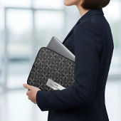 3D Gradient Urban Black Diamond Geometrie Muster Laptopschutzhülle