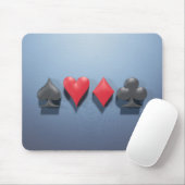 3D Grafik "Poker-Anzüge " Mousepad (Mit Mouse)