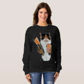 3d Graphic Calico Cat Eating Lachs Sushi Roll W C Sweatshirt (Vorne ganz)