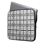 3D-graue geometrische abstrakte Muster Hintergrund Laptopschutzhülle (Vorderseite Links)