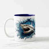 3D Great White Shark Hot Cocoffee Tasse (Links)