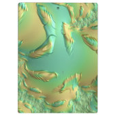 3D! ~ Green Buttercup ~ Fraktal original ~ 3D ~ Klemmbrett (Rückseite)