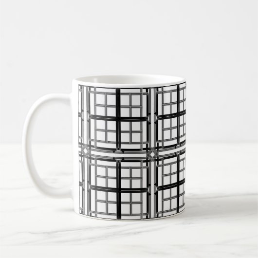 3D grey geometric abstract pattern background.3d b Kaffeetasse (Links)