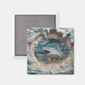 3D Großer Weißer Hai Magnet (Vorderseite/Rückseite)