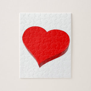 3D großes rotes Herz Puzzle