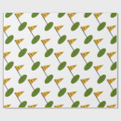 3d Grün mit Fahne - Loch in einem. Geschenkpapier (Flach)