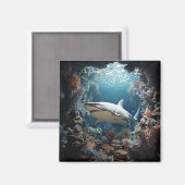 3D-Hai Magnet (Vorderseite/Rückseite)