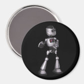 ♪♫ 3D Halftone Sci-Fi Robot Typ Dancing Magnet (Vorderseite/Rückseite)