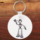 3D Halftone Sci-Fi Robot Typ Waving Schlüsselanhänger (Vorderseite)