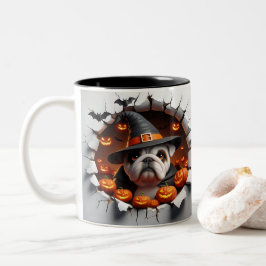 3D Halloween Dog Breeds Halloween Mugs, Tea/Coffee Zweifarbige Tasse
