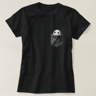 3d Halloween-Geist in einem Pocket-Design T-Shirt