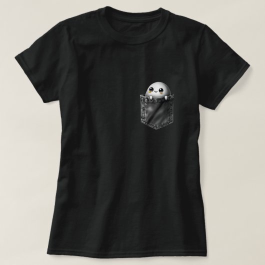 3d Halloween-Geist in einem Pocket-Design T-Shirt (Design vorne)