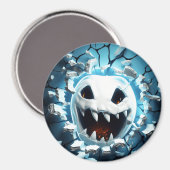 3D Halloween Ghost Cracked Hole Magnet (Vorderseite/Rückseite)