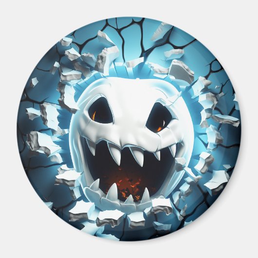 3D Halloween Ghost Cracked Hole Magnet (Vorne)