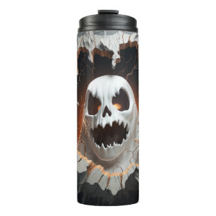 3D Halloween Ghost Cracked Hole Thermosbecher