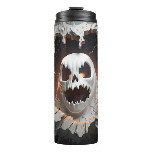 3D Halloween Ghost Cracked Hole Thermosbecher (Vorderseite)