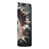 3D Halloween Ghost Cracked Hole Thermosbecher (Nach rechts gedreht)