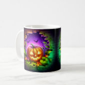 3D Halloween Pumpkin Design Kaffeetasse (Vorderseite Links)