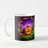 3D Halloween Pumpkin Design Kaffeetasse (Links)