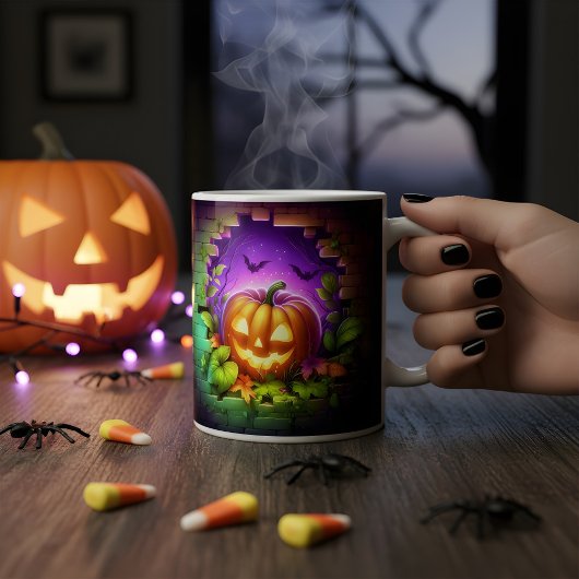 3D Halloween Pumpkin Design Kaffeetasse