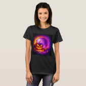 3D Halloween Pumpkin Design T-Shirt (Vorne ganz)