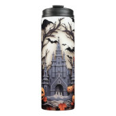 3D Halloween Pumpkin Spuk Haus Thermosbecher (Vorderseite)