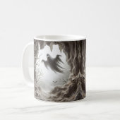 3d Halloween Spooky Ghost in einem Höhlendesign Kaffeetasse (Vorderseite Links)