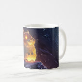 3D-Hamster, von innen beleuchtet, mit Kaffeetasse (VorderseiteRechts)