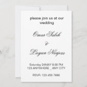 3D Heart Design Wedding Card Einladung (Rückseite)