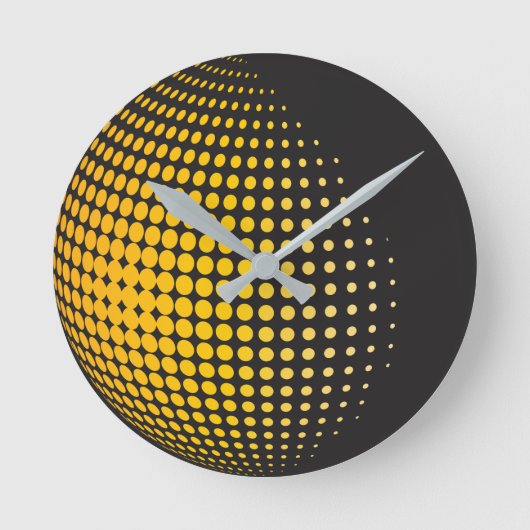 3D-Herde mit Punkten Runde Wanduhr (Vorderseite)