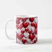 3D-Herz Design Keramikbecher Kaffeetasse (Links)
