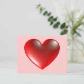 3d Herz/Glas Postkarte (Stehend Vorderseite)