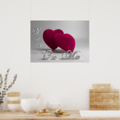 3D-Herz-Sprichwort-Poster 28x20 Poster (Küche)