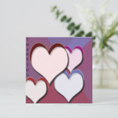 3D-Herzen Danke-Karte Feiertagskarte (Stehend Vorderseite)