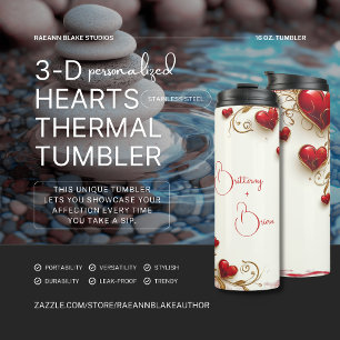 3D-Herzen Personalisierter Thermobecher Thermosbecher